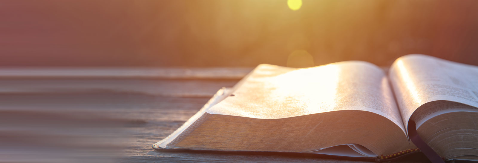 Photo of an illuminated open Bible
